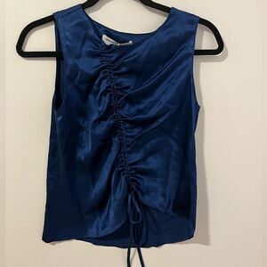 REVOLVE Blue Ruched Tank Top